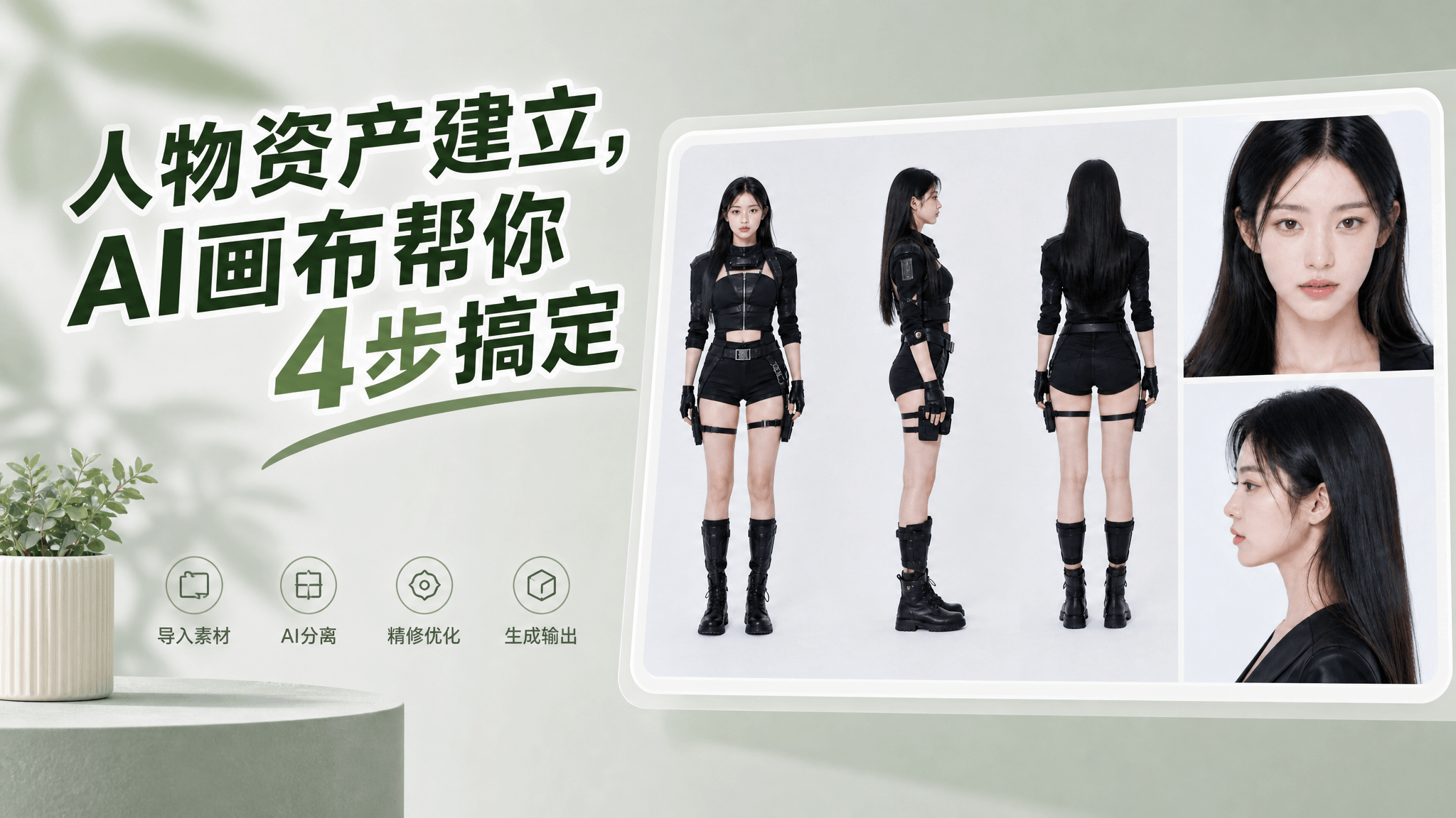 人物资产建立，AI画布帮你4步搞定