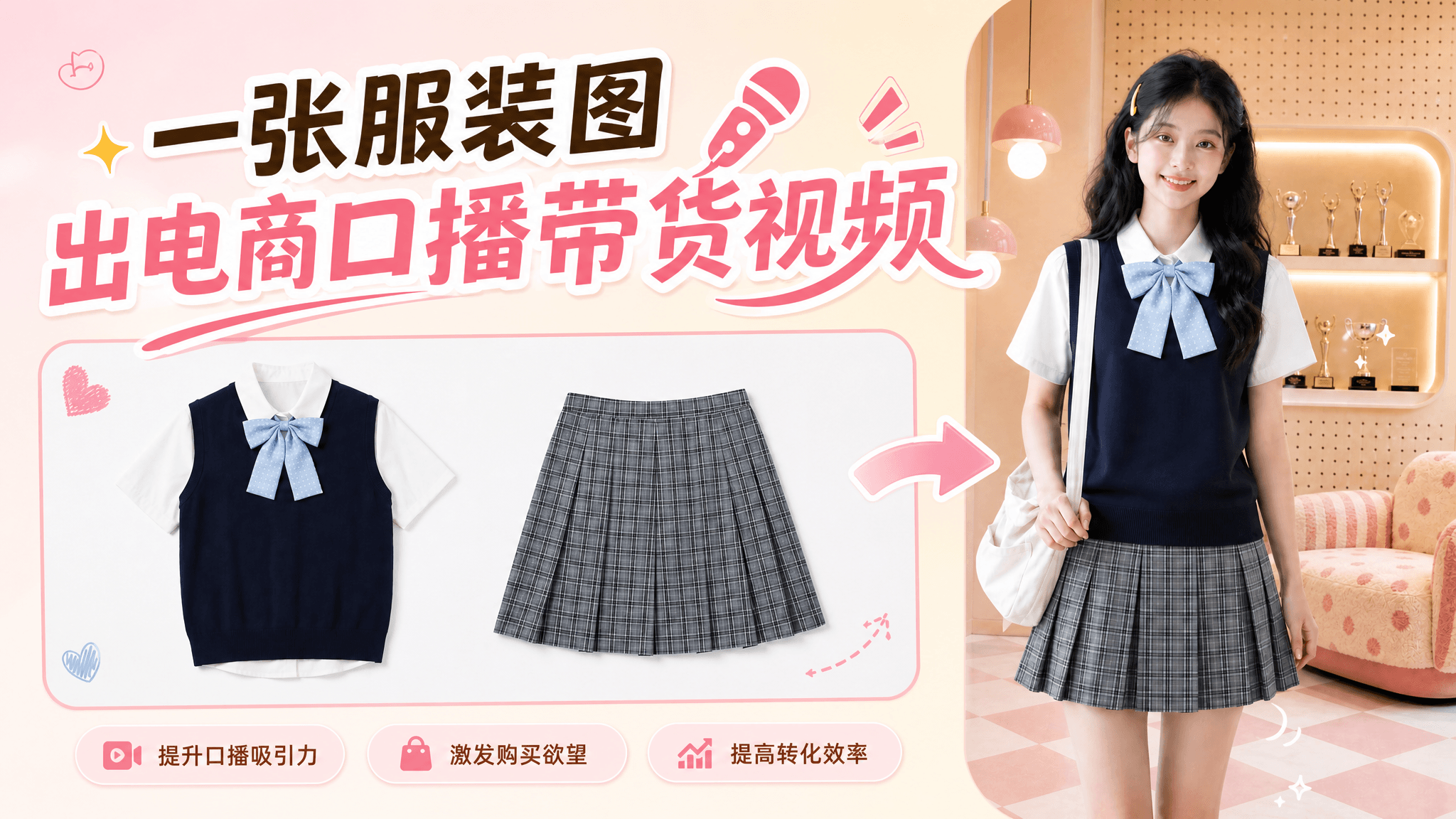 AI怎么做口播带货视频？只要1张服装图