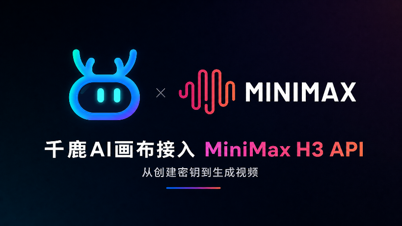 千鹿AI画布接入 MiniMax H3 API:从创建密钥到生成视频