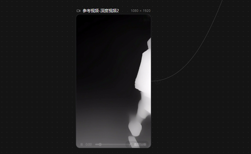 口哨舞人物的黑白深度视频画面