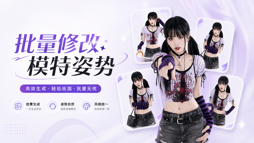 怎么批量修改模特姿势？用千鹿AI画布按参考图生成