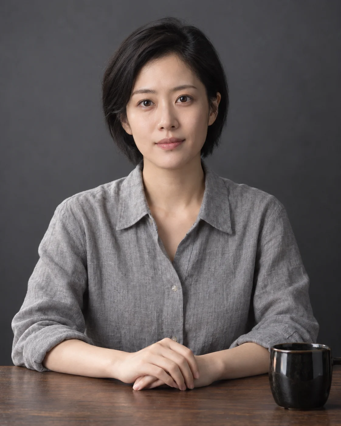 顺光 AI 创作样例：光从镜头附近照来，整张脸比较清楚